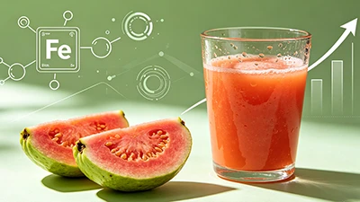 Sok od guave + gvožđe povećava hemoglobin za 1,3 G/dL kod anemičnih žena